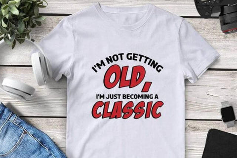 Ich werde nicht alt, ich werde nur ein klassisches T-Shirt