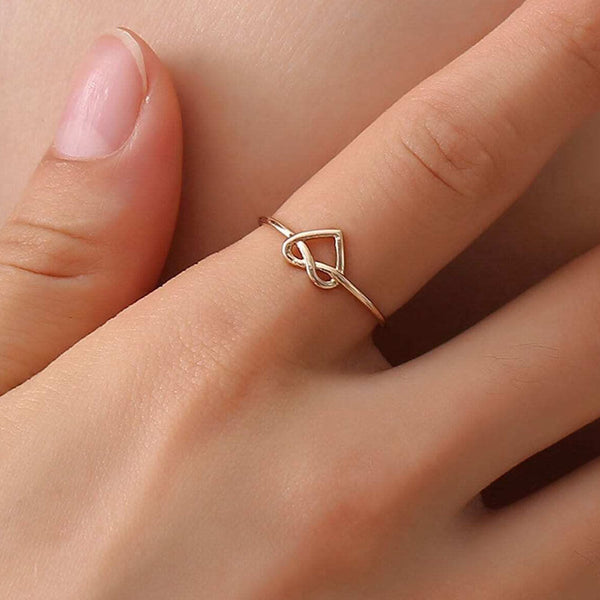 Adjustable Love Heart Knot Ring. Shop Jewelry on Mounteen. Worldwide shipping available.