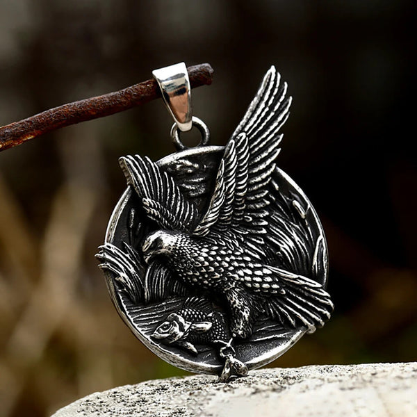 Collier avec pendentif en acier inoxydable Bird of Prey Hawk Eagle en pendentif uniquement - Mounteen
