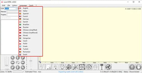 CNC 3018 Pro Laser Engraver - Software Interface