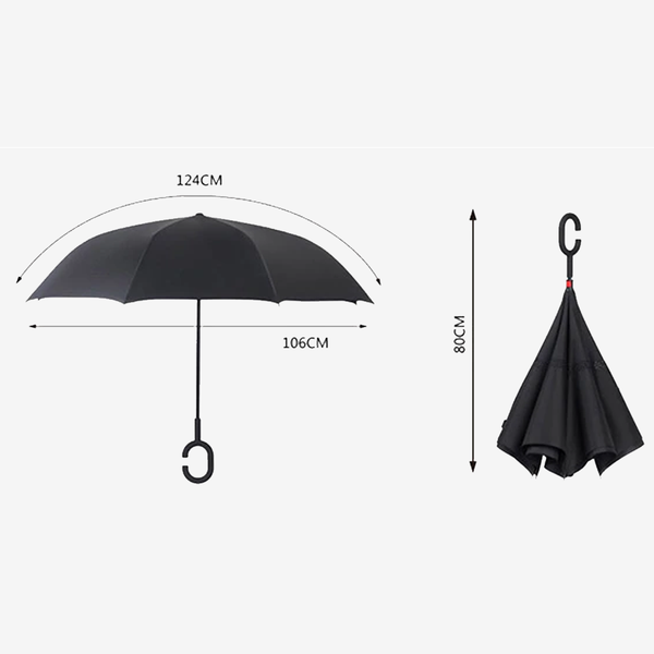 Double Layer Reverse Umbrella - Size Chart