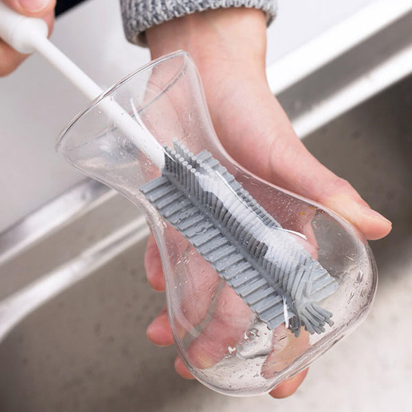 Nettoyant pour brosse à bouteille en silicone flexible. Achetez des brosses à récurer sur Mounteen. Expédition mondiale disponible.