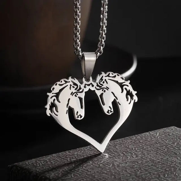 Collier Chevaux Tête-à-Tête en Argent - Mounteen