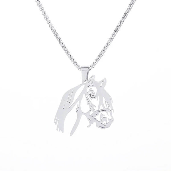 Pferd mit Pony-Halskette aus Silber – Mounteen