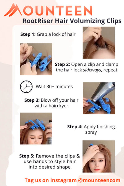 How to use Instant Hair Volumizing Clips (aka Rootrisers)