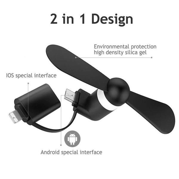 iPhone & Android Cell Phone Fan Attachment