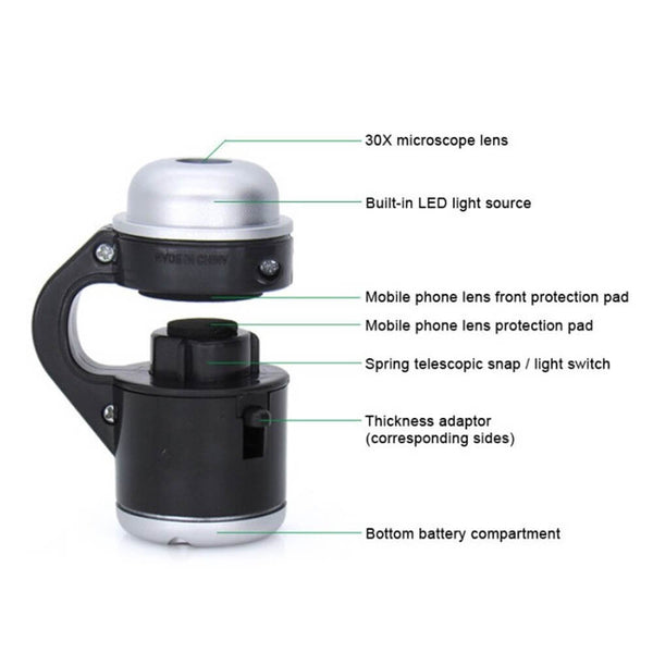 Microscope de téléphone portable à LED