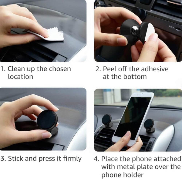 How to install a Magnetic Phone Holder for Car