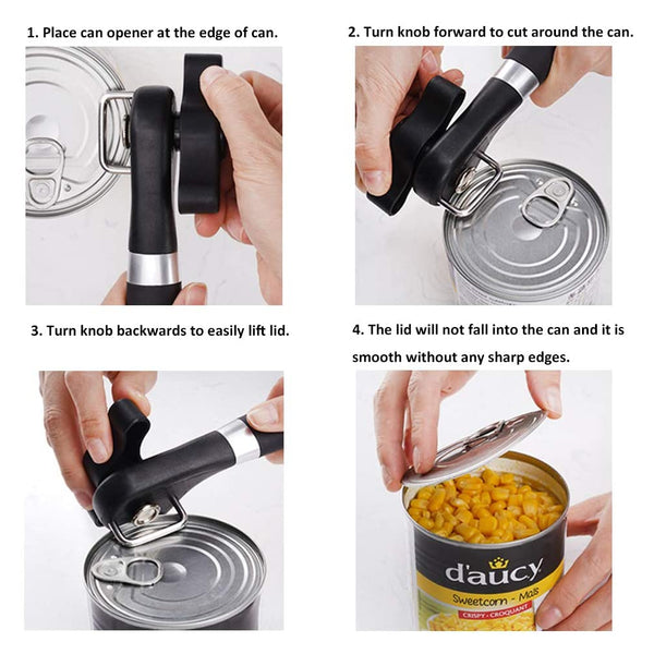 Stainless Steel Safe Cut Can Opener - Mounteen