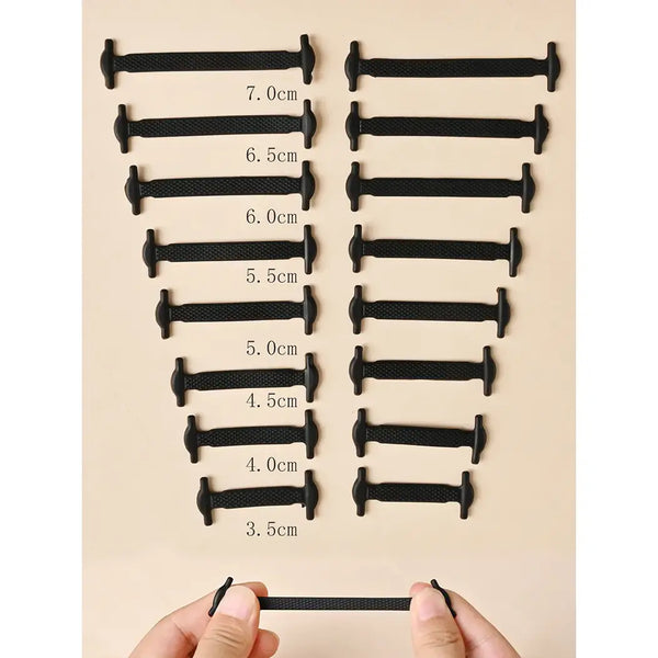 No-Tie Silicone Shoelaces - Size Chart