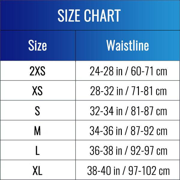 Perfect Butt Lifter Shapewear - Size Chart