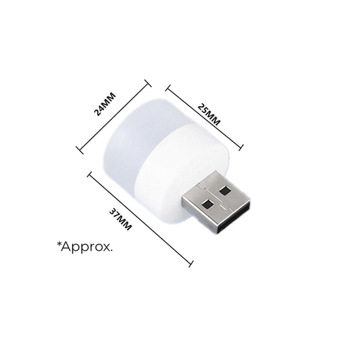 Portable Mini USB Plug Lamp - Size Chart