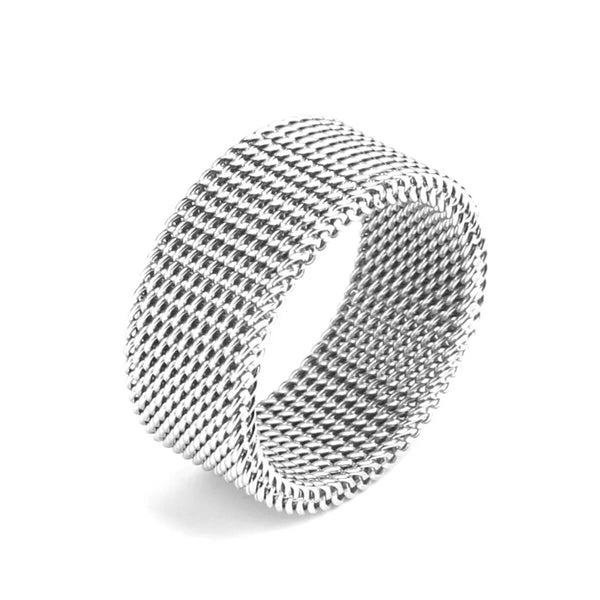 Bague Punk Géométrique Twist Acier Inoxydable en 6 - Mounteen