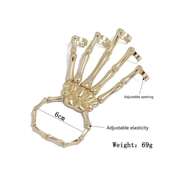 Skeleton Hand Ring Bracelet - Size