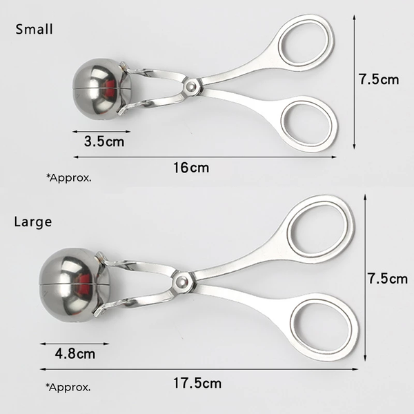 Stainless Steel Dough Spoon - Size Chart