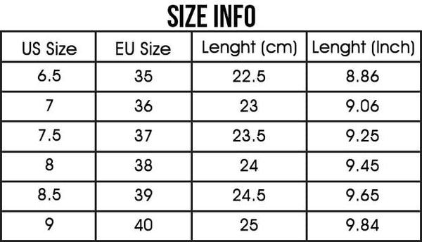 Unisex Plush Corgi Slippers - Size Chart