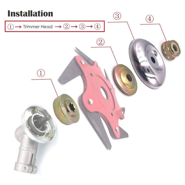 6-Steel Razors Trimmer Head 5-Piece Kit Assembly - Mounteen