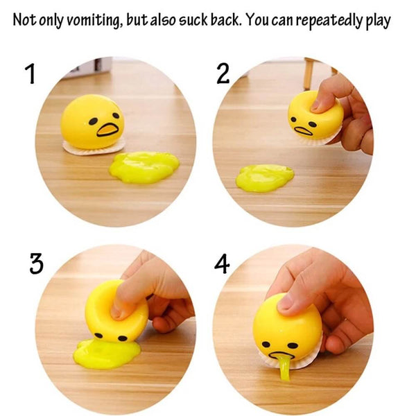 Comment jouer à la balle anti-stress au jaune d'œuf Puking