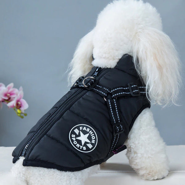 Manteau d'hiver imperméable pour chien avec harnais intégré - Acheter en ligne