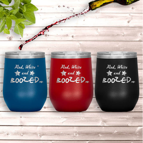 4th of July Wine Tumblers