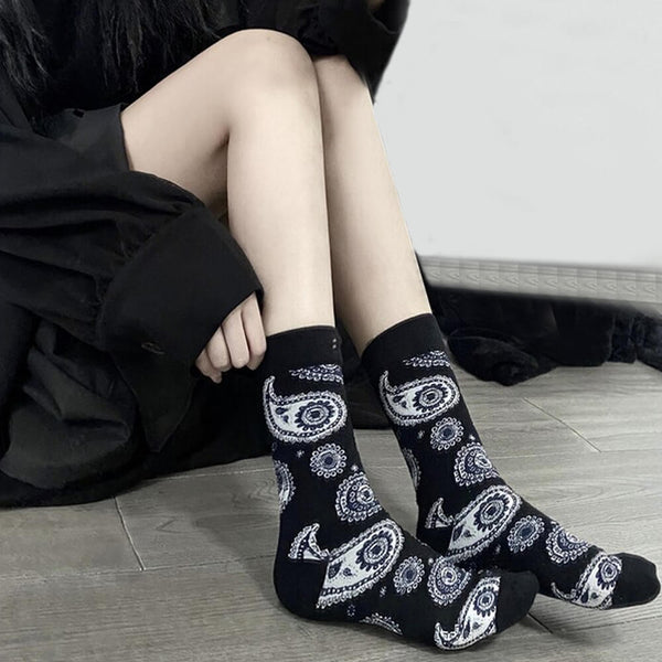 Chaussettes Bandana Noires - Acheter sur Mounteen