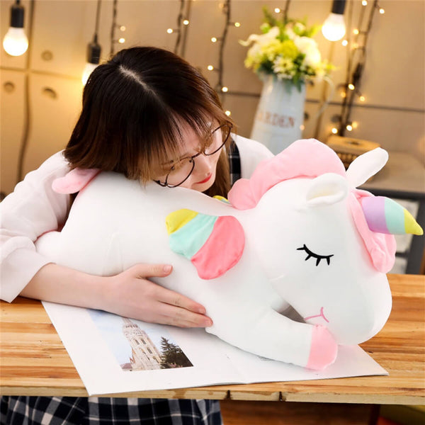 Cute & Fluffy Rainbow Unicorn Plush Toy - Buy online