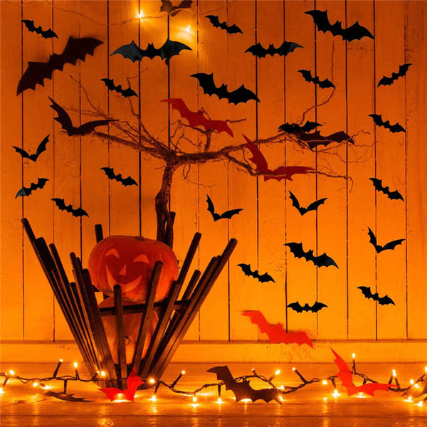 DIY Spukhaus-Halloween-Fledermaus-Wandaufkleber. Kaufen Sie dekorative Aufkleber auf Mounteen. Weltweiter Versand möglich.