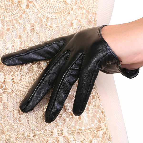 Half Palm Faux Leather Gloves - Buy online
