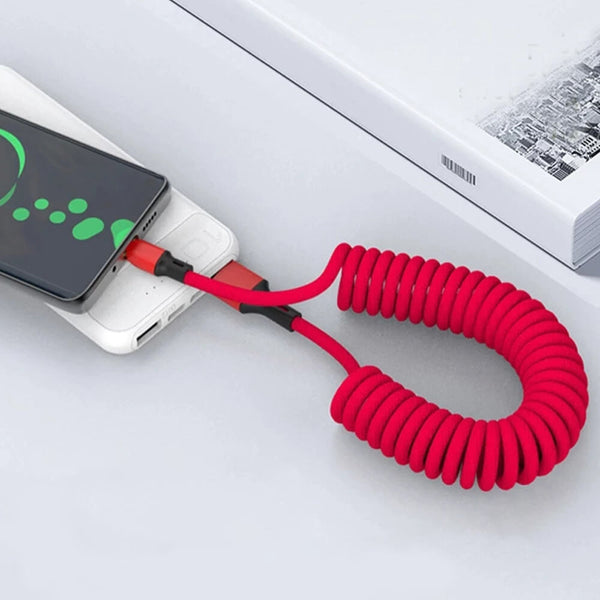 Câble de chargement flexible pour iPhone et Android. Achetez des câbles sur Mounteen. Expédition mondiale disponible.