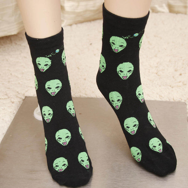 Grüne Alien-Socken - Kaufen bei Mounteen