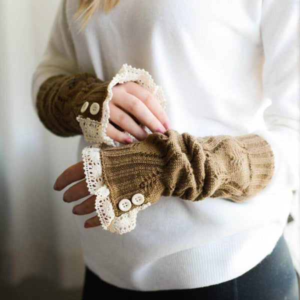 Knitted Fingerless Gloves - Buy online