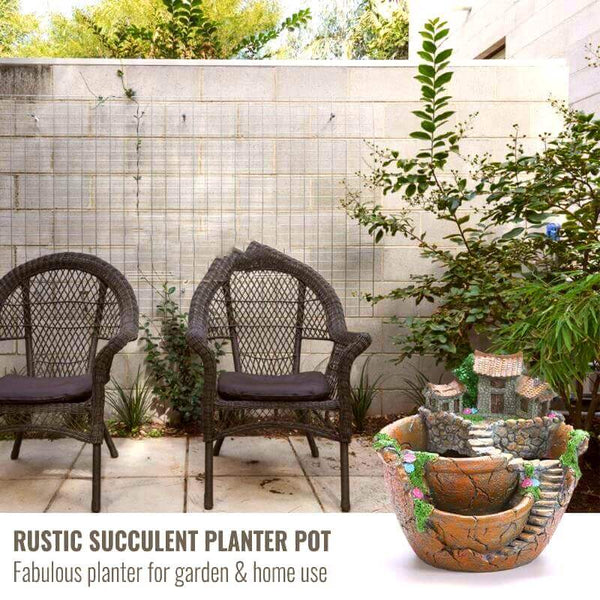 Pot de jardinière rustique pour plantes succulentes - Acheter en ligne