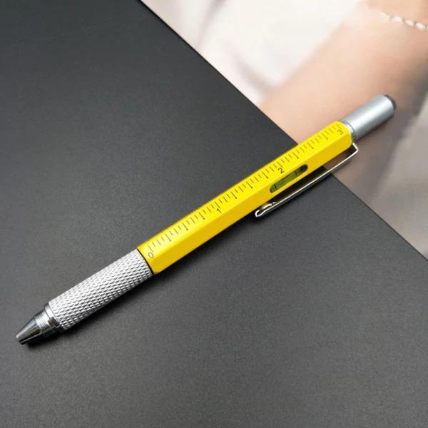 6-in-1 Multifunctional Stylus Pen with Level, Screwdriver, and Ruler