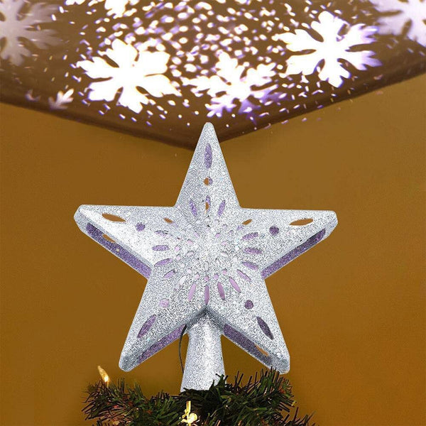 Buy Christmas Tree Star Topper with Projector Lights - Mounteen