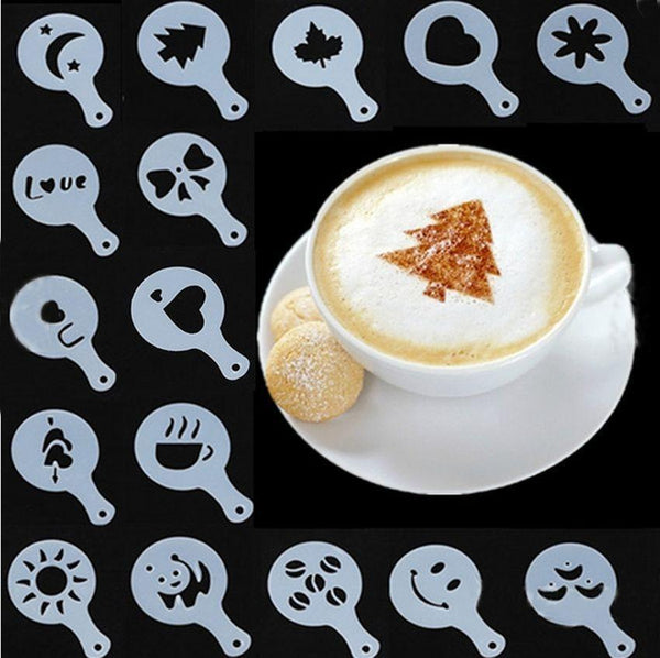 Coffee Barista Art Stencils (16-Pack)