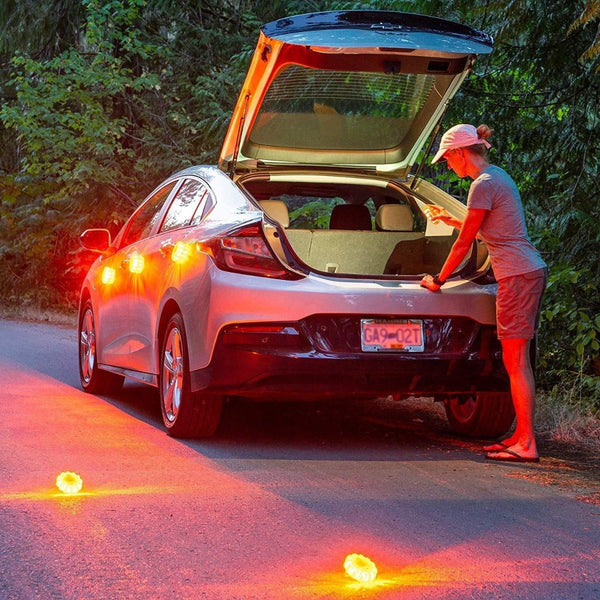 Ensemble de fusées éclairantes de sécurité d'urgence magnétiques à LED - Mounteen