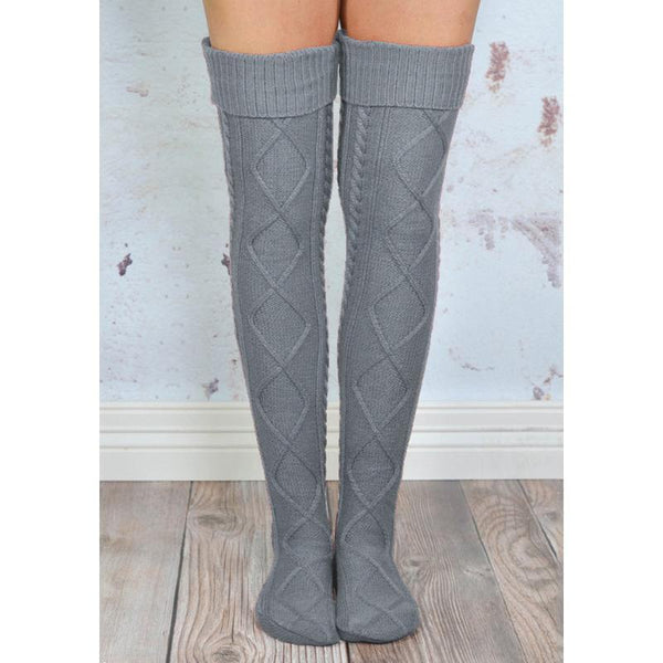 Over The Knee Knit Socks - Buy on Mounteen