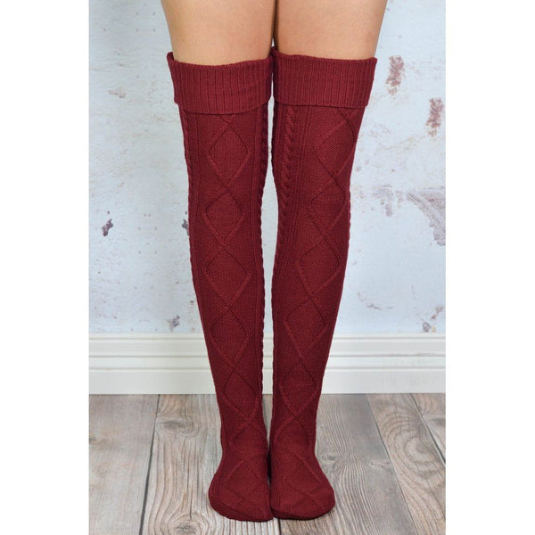 Over The Knee Knit Socks - Buy online