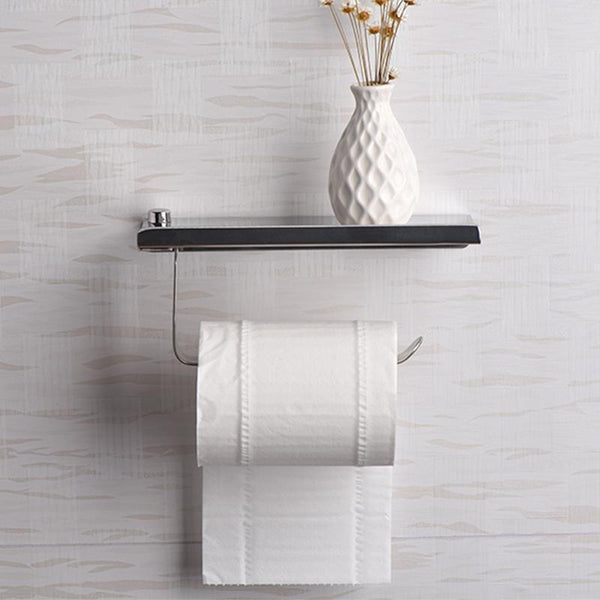 Porte-papier toilette avec étagère - Mounteen