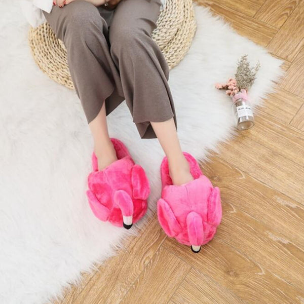 Plush Pink Flamingo Slippers - Buy on Mounteen