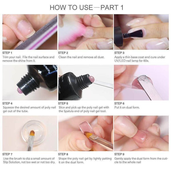 How to use a Polygel Nail Kit - Mounteen