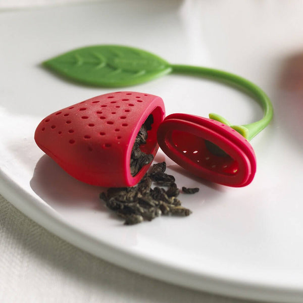 Infuseur à thé aux fraises en silicone. Achetez des passoires à thé sur Mounteen. Expédition mondiale disponible.