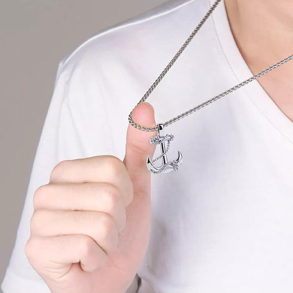 Stainless Steel Unisex Anchor Necklace - Buy online