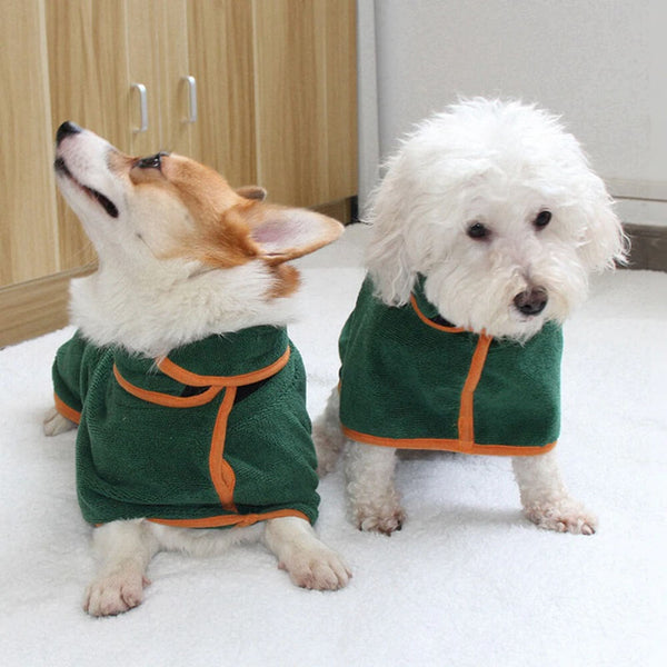 Super Absorbent Pet Bathrobe. Shop Dog Apparel on Mounteen. Worldwide shipping available.