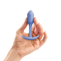 b-vibe snug plug small violet in hand