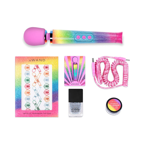Le Wand Petite All That Glimmers Rainbow Wand Package Contents