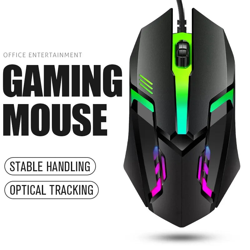 1 Sports LED Luminous Backlit USB Wired Gaming Mouse for