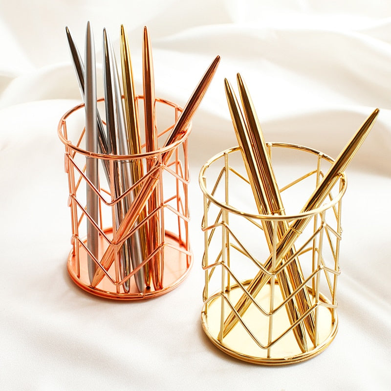 rose gold pen holder