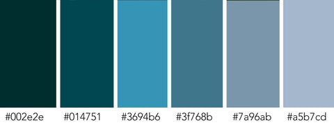 Color of Icebergs Color Palette Hex