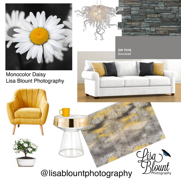 Simple decor ideas with white yellow and gray